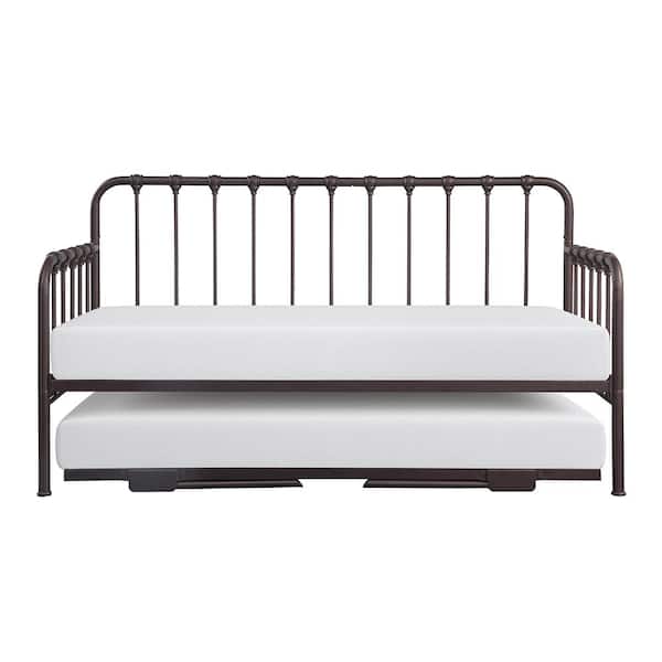 Unbranded Evan Dark Bronze Twin Daybed with Lift-up Trundle
