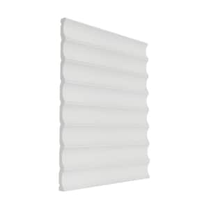 1/2 in. D x 9-7/8 in. W x 4 in. L Primed White Plain Modern Valley Polyurethane 3D Wall Covering Panel Moulding Sample