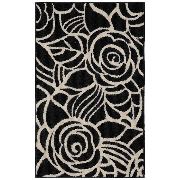 Garland Rug Rhapsody Black/Ivory 3 ft. x 4 ft. Area Rug