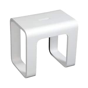 Descanso 17 in. x 12 in. Freestanding Shower Seat in Matte White