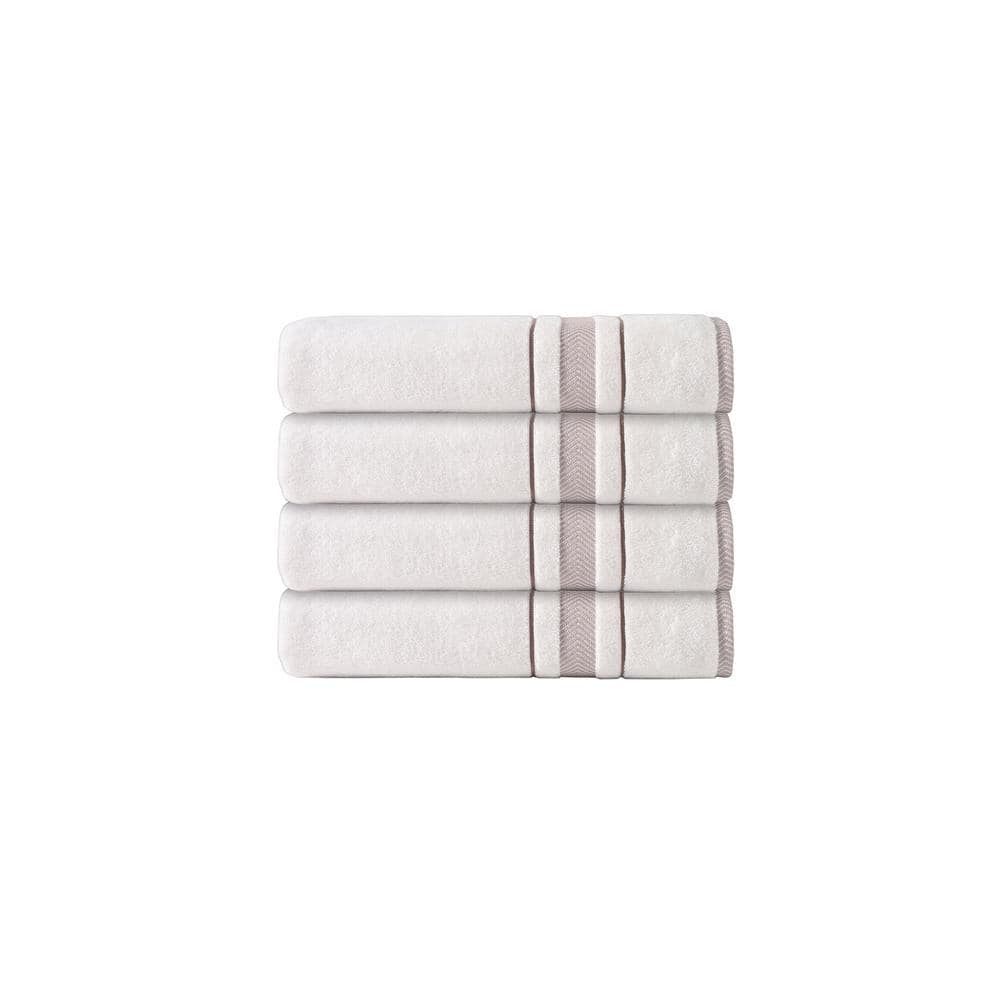 Enchante Home 4-Piece Sand Turkish Cotton Bath Towel Set (Timaru) in the Bathroom  Towels department at