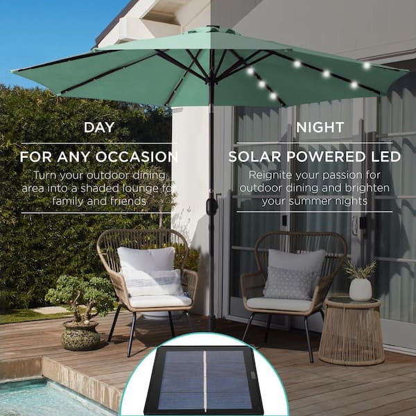 Best Choice Products 10 ft. Market Solar LED Lighted Tilt Best Choice Products 10 ft. Market Solar LED Lighted Tilt