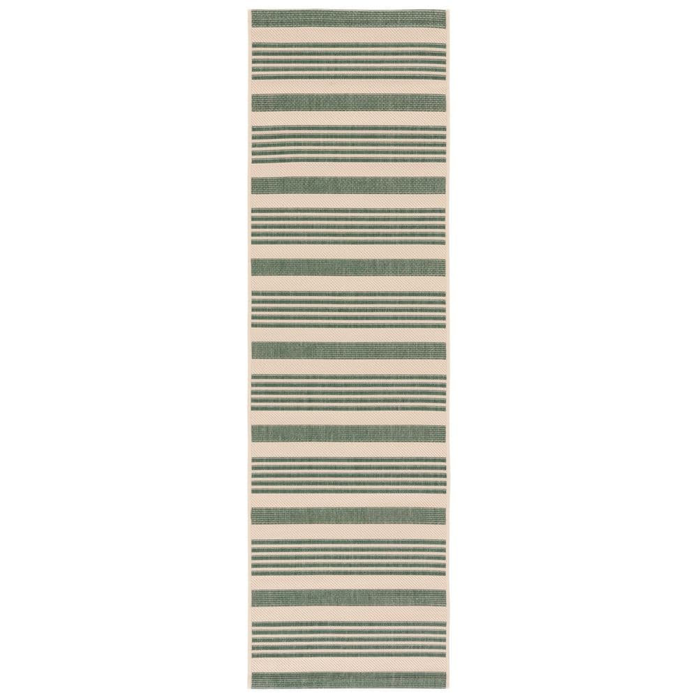 Courtyard Beige/Dark Green 2 ft. x 20 ft. Striped Indoor/Outdoor Runner Rug price history on PriceWatchPro