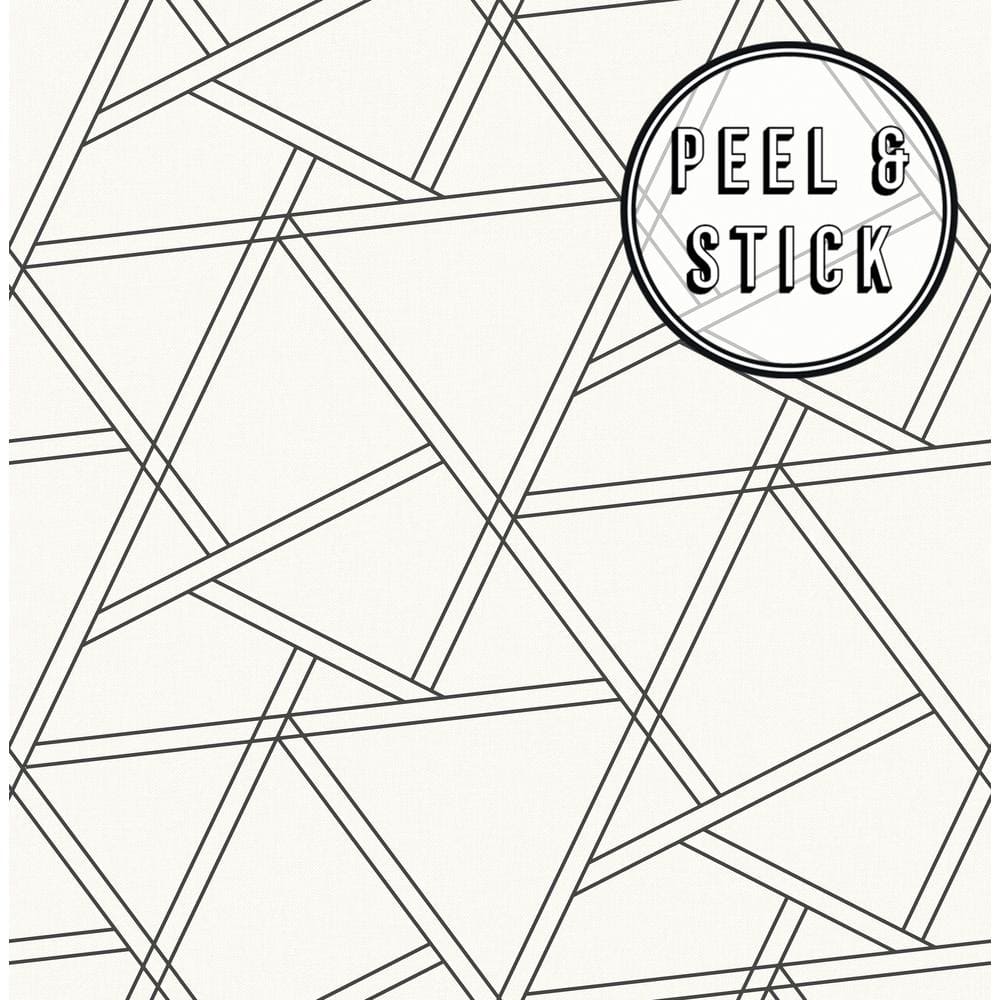 Transform White Geo Peel and Stick Wallpaper