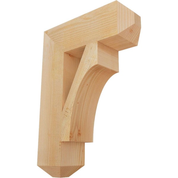 Ekena Millwork 6 in. x 28 in. x 20 in. Douglas Fir Westlake Craftsman Rough Sawn Bracket