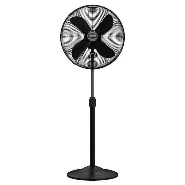Classic 16 in. 3-speed Pedestal Fan in Matte Black with Non-slip Base and Easy-Carry Handle