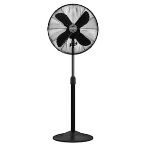 Classic 16 in. 3-speed Pedestal Fan in Matte Black with Non-slip Base and Easy-Carry Handle