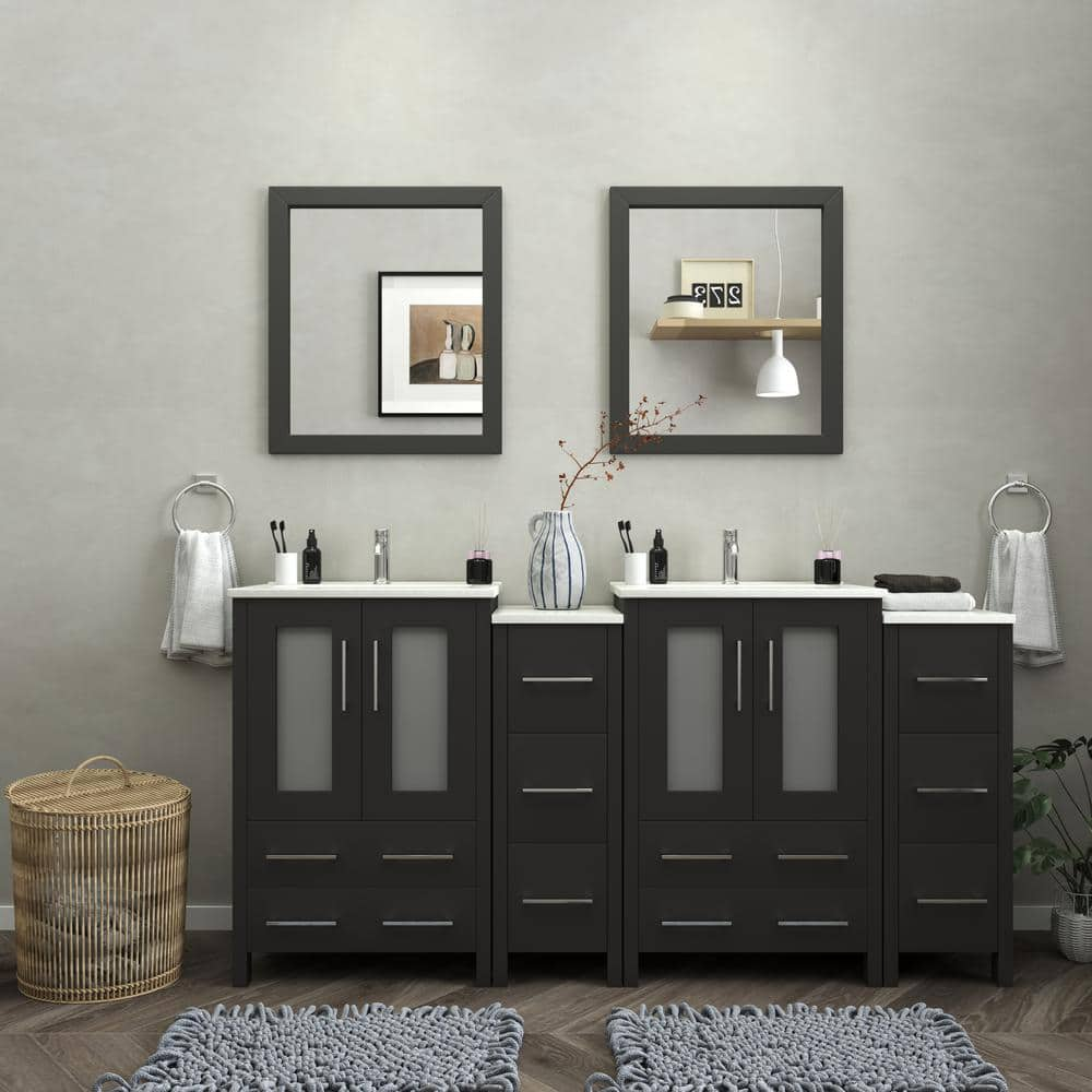 Contemporary Double Wall Mounted Bathroom Vanity Set -, HINTEX