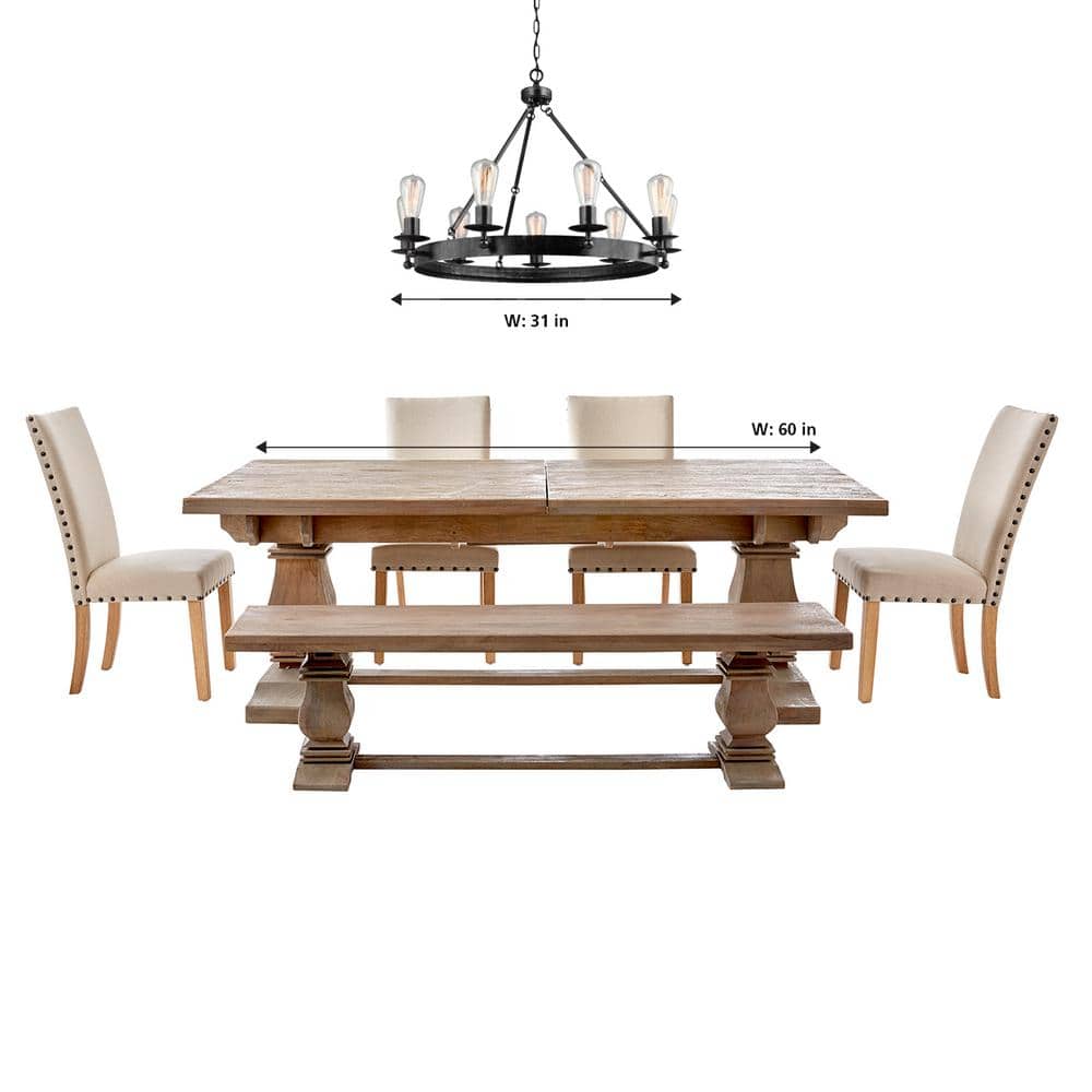 Ravenwood Manor 9-Light Chandelier in Stardust Black Finish