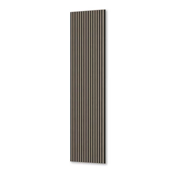 comforthomi 0.9 in. x 1.97 ft. x 7.87 ft. Acoustic/Sound Absorb 3D Oak Overlapping Wood Slat Decorative Wall Paneling (1-Pack)