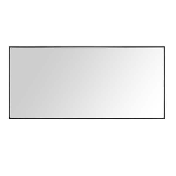 Avanity Sonoma 59 in. W x 27.5 in. H Rectangular Stainless Steel Framed Wall Bathroom Vanity Mirror in Matte Black