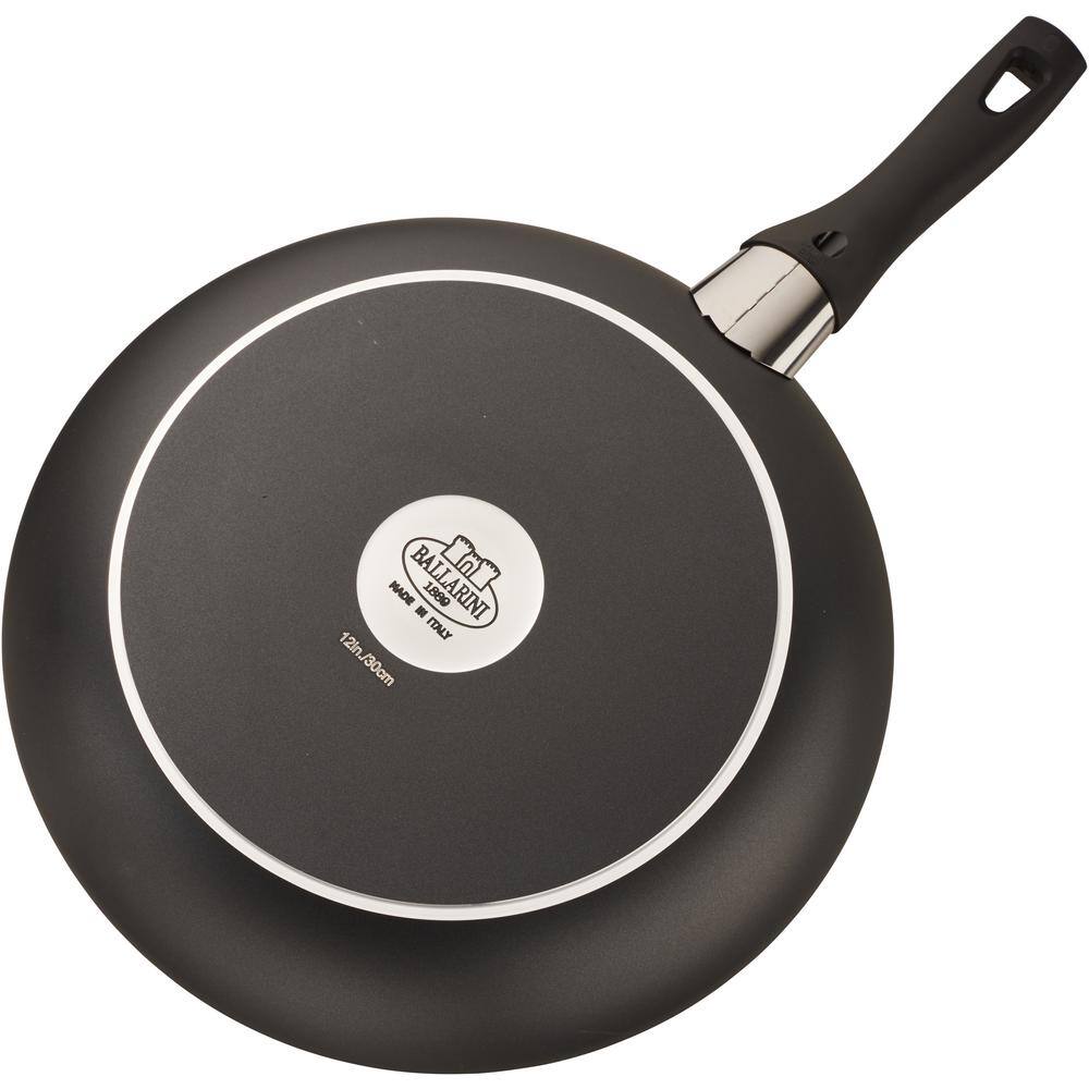 Pisa Black Aluminum Nonstick Fry Pan Set with Ceramic Coating