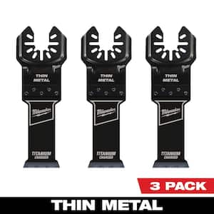 1-1/8 in. Titanium Bi-Metal Universal Fit Wood and Metal Cutting Multi-Tool Oscillating Blade (3-Pack)