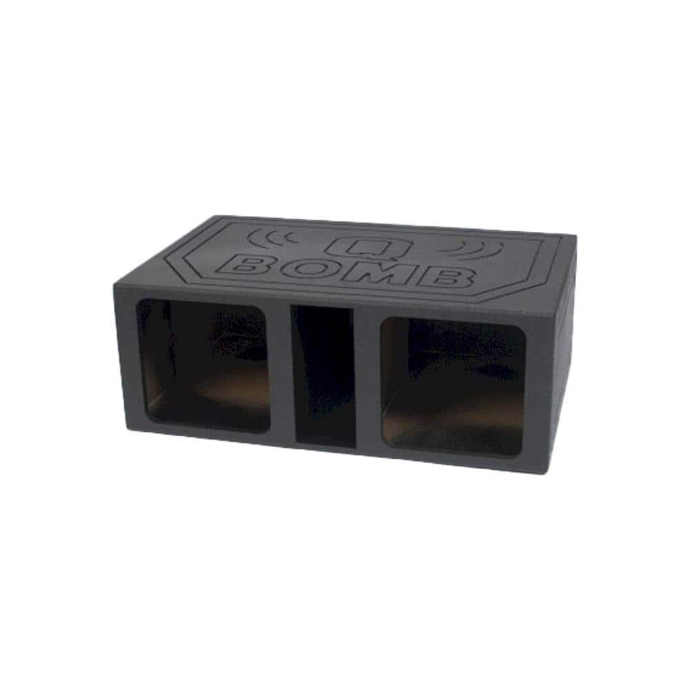 QBOMB12VLSQ Dual 12 in. XL Vented Side Ported Speaker Square Box
