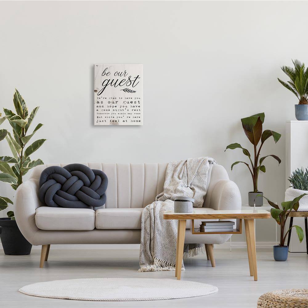 Be Our Guest Poem Cursive Canvas Wall Art