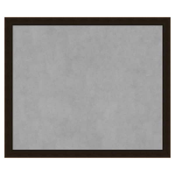 Amanti Art Espresso Brown 26 in. x 22 in. Framed Magnetic Board