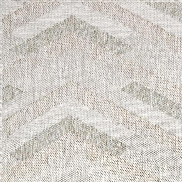 Melissa 5 ft. 3 in. X 7 ft. Beige/Ivory/Grey Geometric Indoor/Outdoor Area Rug
