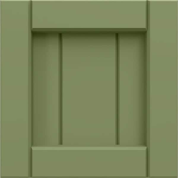 12 in. W x 12 in. H EnduraCore Composite Framed Board-n-Batten Shutters Sample, Moss Green