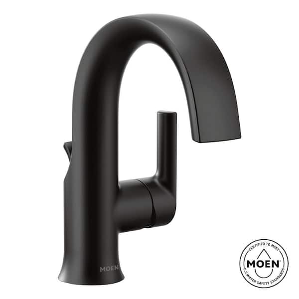 Doux Single Hole Single-Handle Bathroom Faucet in Matte Black