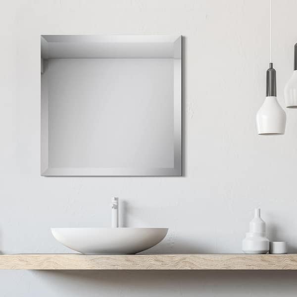 Empire Art Direct Frameless Beveled, Square Beveled Bathroom Mirrors Frameless