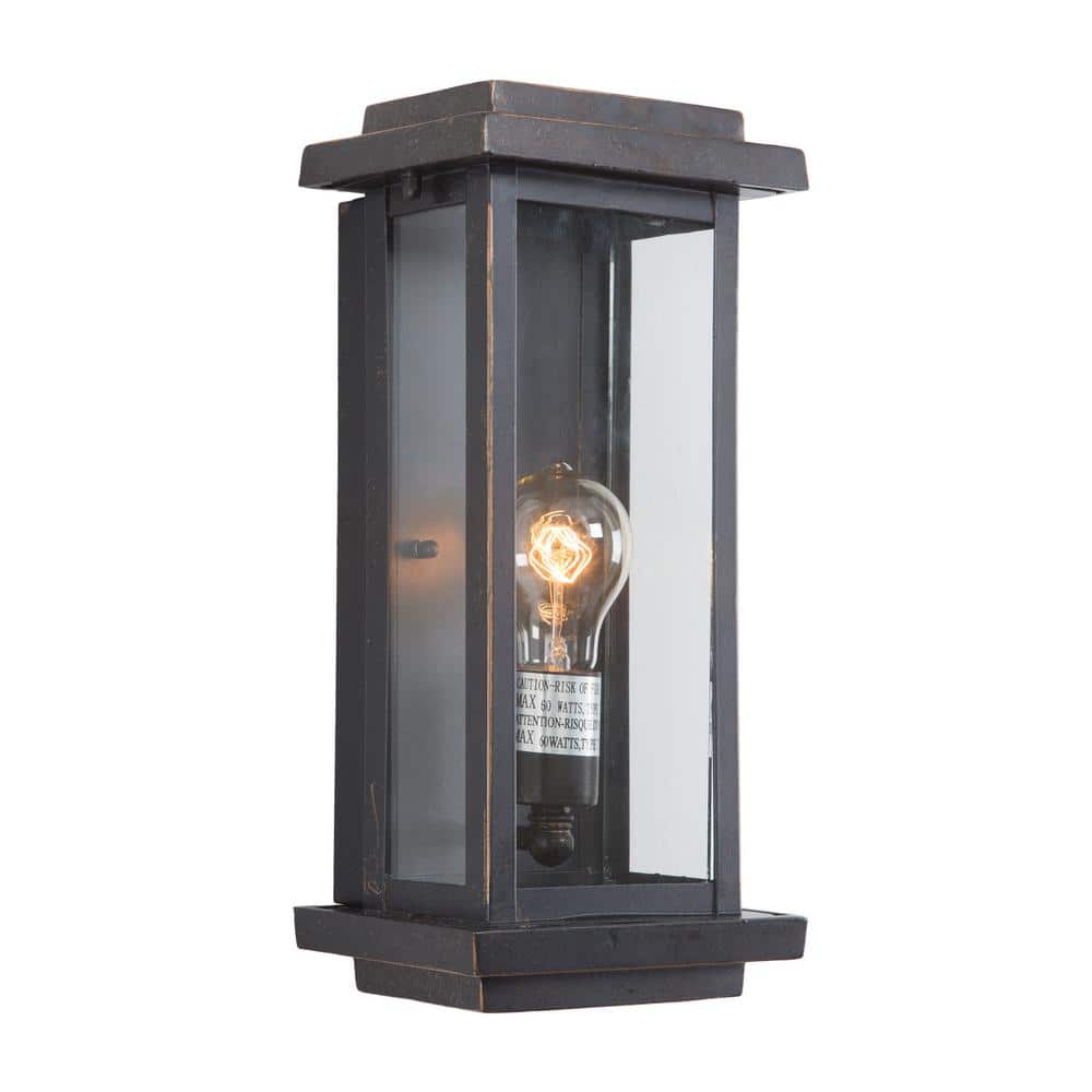 Ashlan Collection 1-Light Oil-Rubbed Bronze Outdoor Wall Lantern Sconce price history on PriceWatchPro