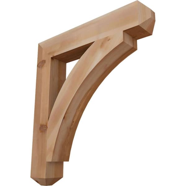 Ekena Millwork 5.5 in. x 40 in. x 36 in. Western Red Cedar Thorton Craftsman Smooth Bracket