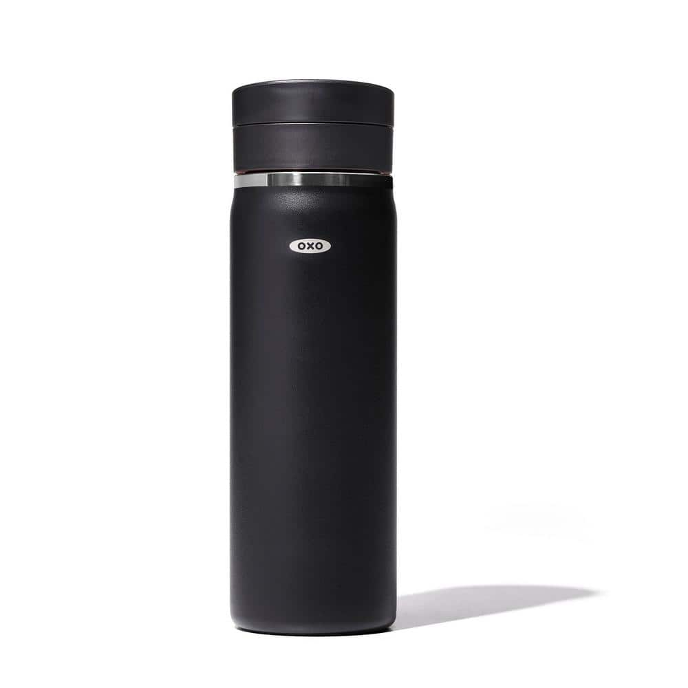 OXO 16 oz. Black Stainless Steel Thermal Travel Mug with Simply Clean Lid  11303500 - The Home Depot