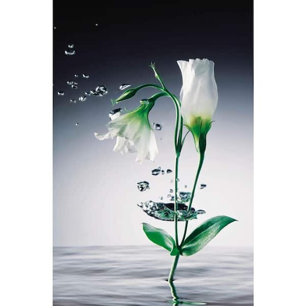 Ideal Decor 69 in. x 0.25 in. Crystal Flowers Wall Mural