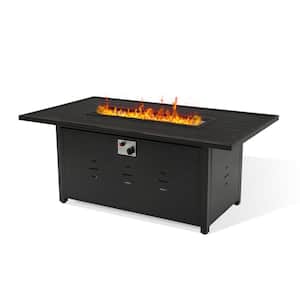 Rectangular Metal Outdoor Fire Pit Table