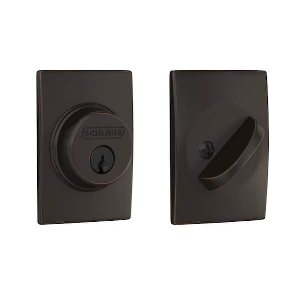 Schlage B60 Series Century Aged Bronze Single Cylinder Deadbolt Certified Highest for Security and Durability