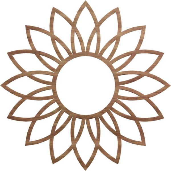 Ekena Millwork 0.375 in. x 26 in. x 26 in. Wood (Walnut) Medallion Moulding