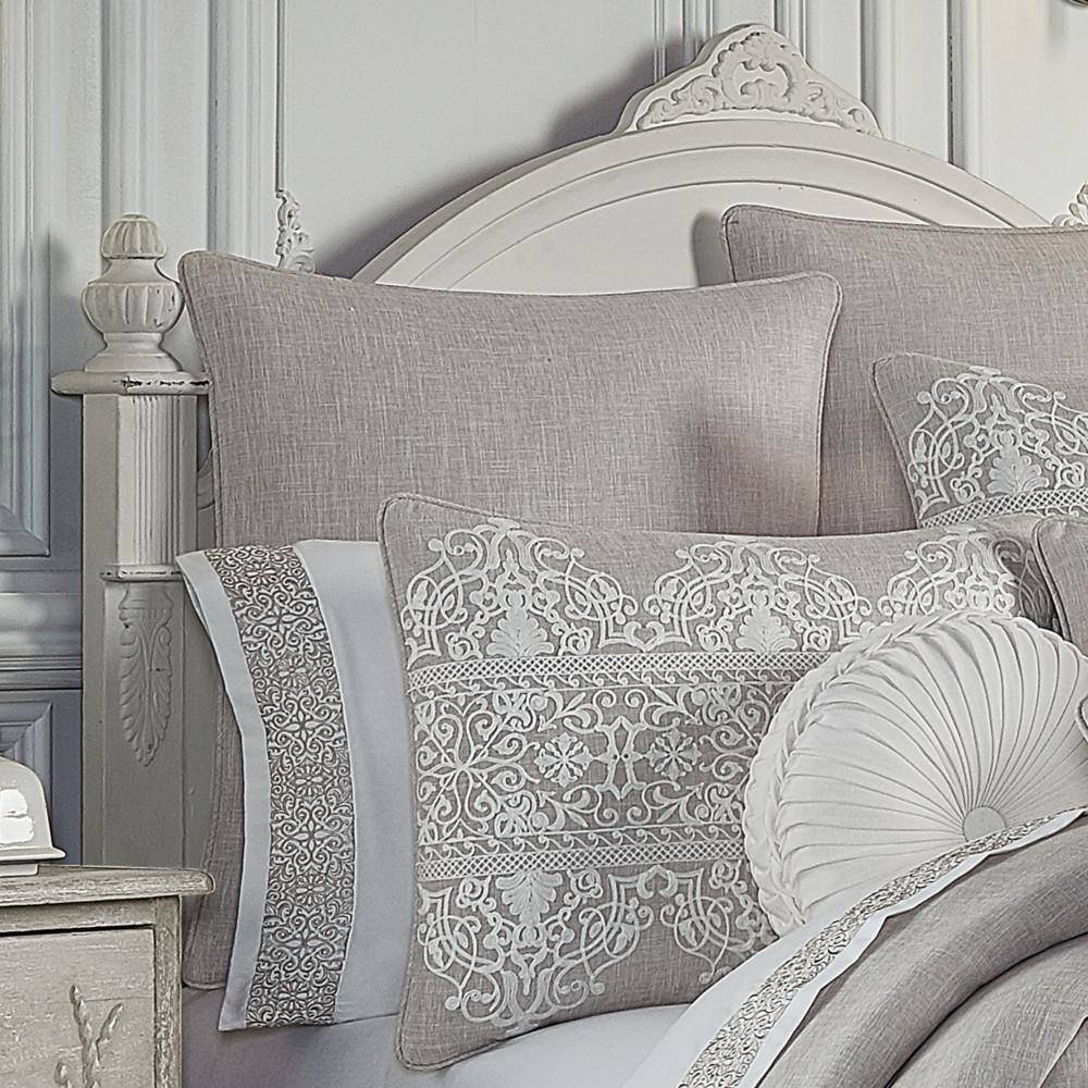 Annie Solid Beige Faux Linen Euro Pillow Sham