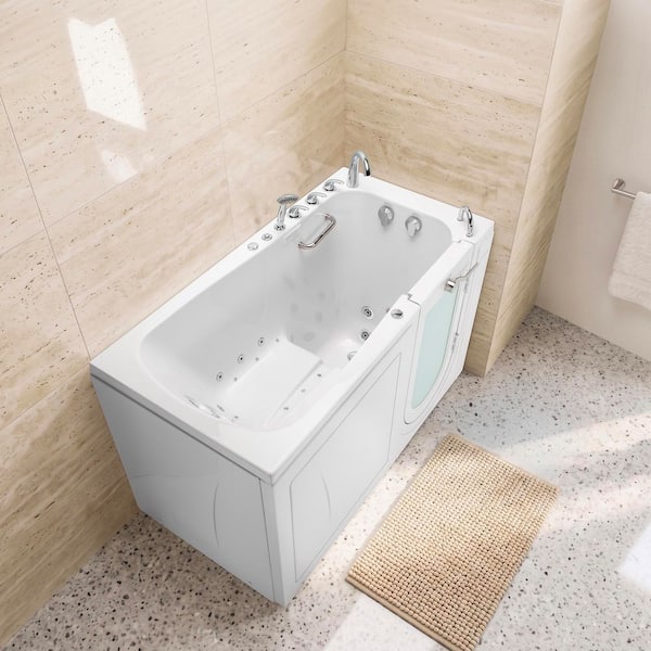 Ella Big4One 66 in. Whirlpool and Air Bath Walk-In Bathtub in
