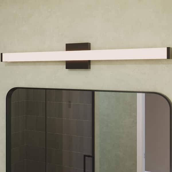 Phase 6.1 36 in. Matte Black 5CCT Integrated LED Linear Vanity Light Bar