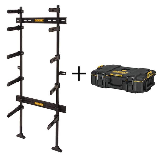 DEWALT TOUGHSYSTEM 25-1/2 in. Workshop Wall Rack Storage System and TOUGHSYSTEM 2.0 22 in. Small Tool Box
