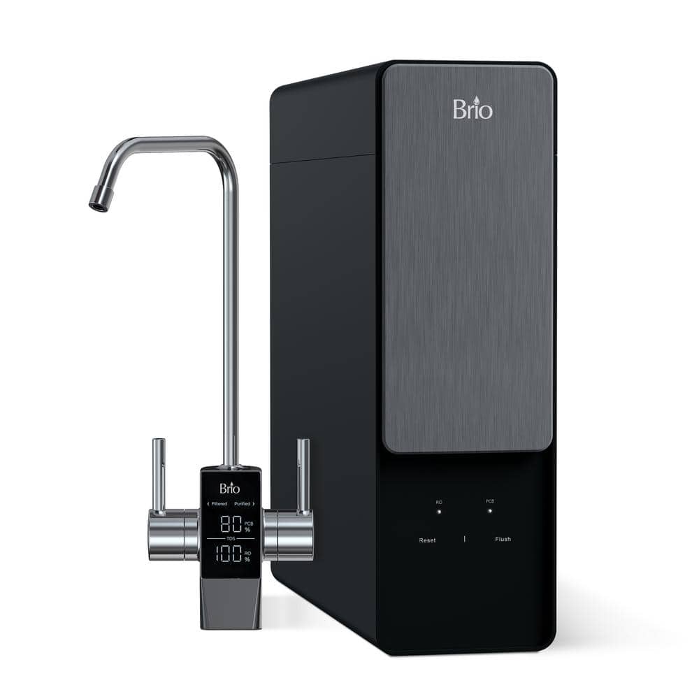Brio Black Stainless Steel Tankless Under-Sink Water Filtration System