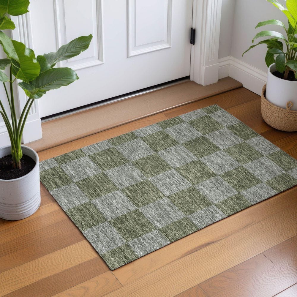 Chantille Machine Washable Indoor/Outdoor Abstract ACN2345 Olive 2 ft. x 3 ft. Accent Rug price history on PriceWatchPro