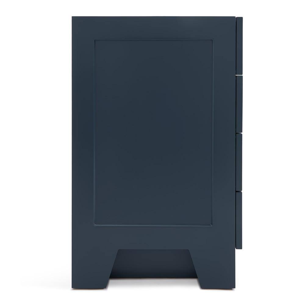 Taylor Midnight Blue Painted Freestanding Bathroom Vanity with Brass Hardware