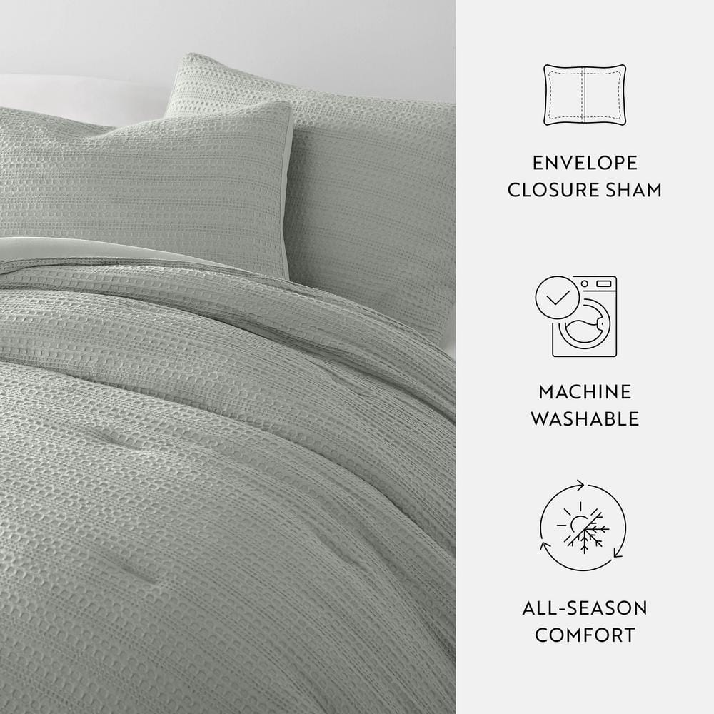 Green Mist Organic Down Alternative Full Bedspread Set