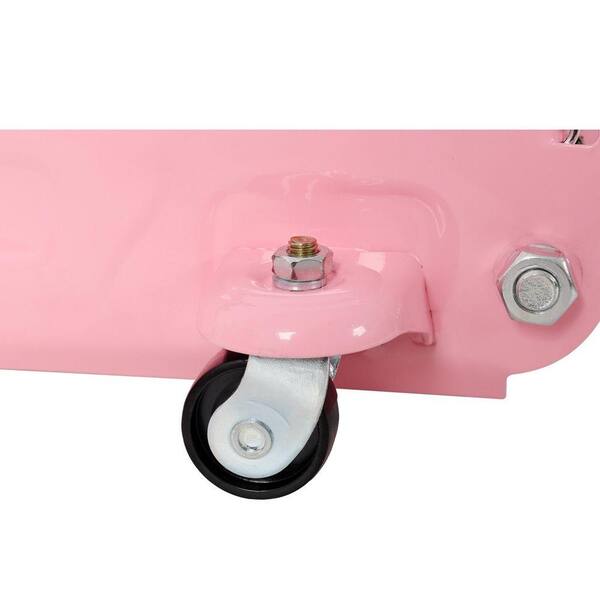 Damodpoy 1.5 Ton Pink Low Profile Hydraulic Trolle, Steel Racing