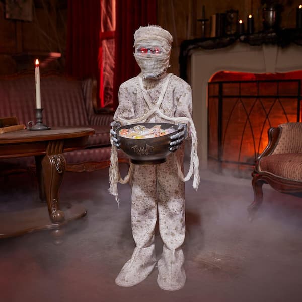 3 ft Animated Mummy with Candy Bowl