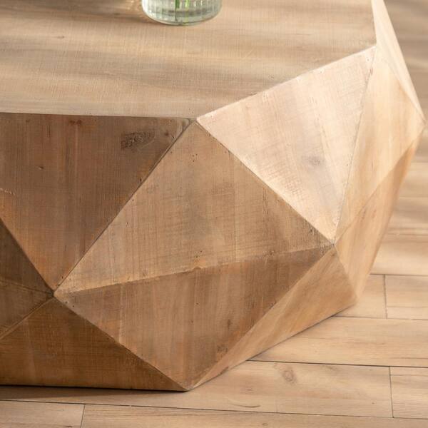 38 in. Natural Octagon MDF 3-Dimensional Embossed Pattern Design