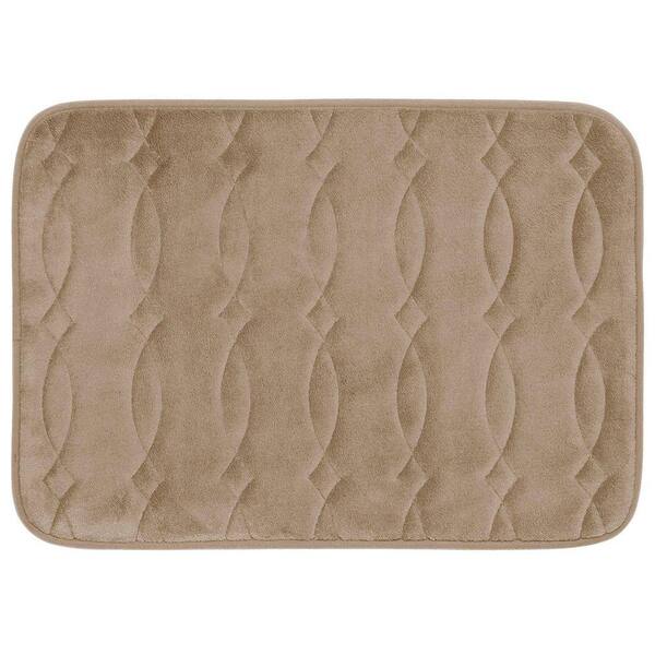 BounceComfort Grecian Linen 20 in. x 34 in. Memory Foam Bath Mat