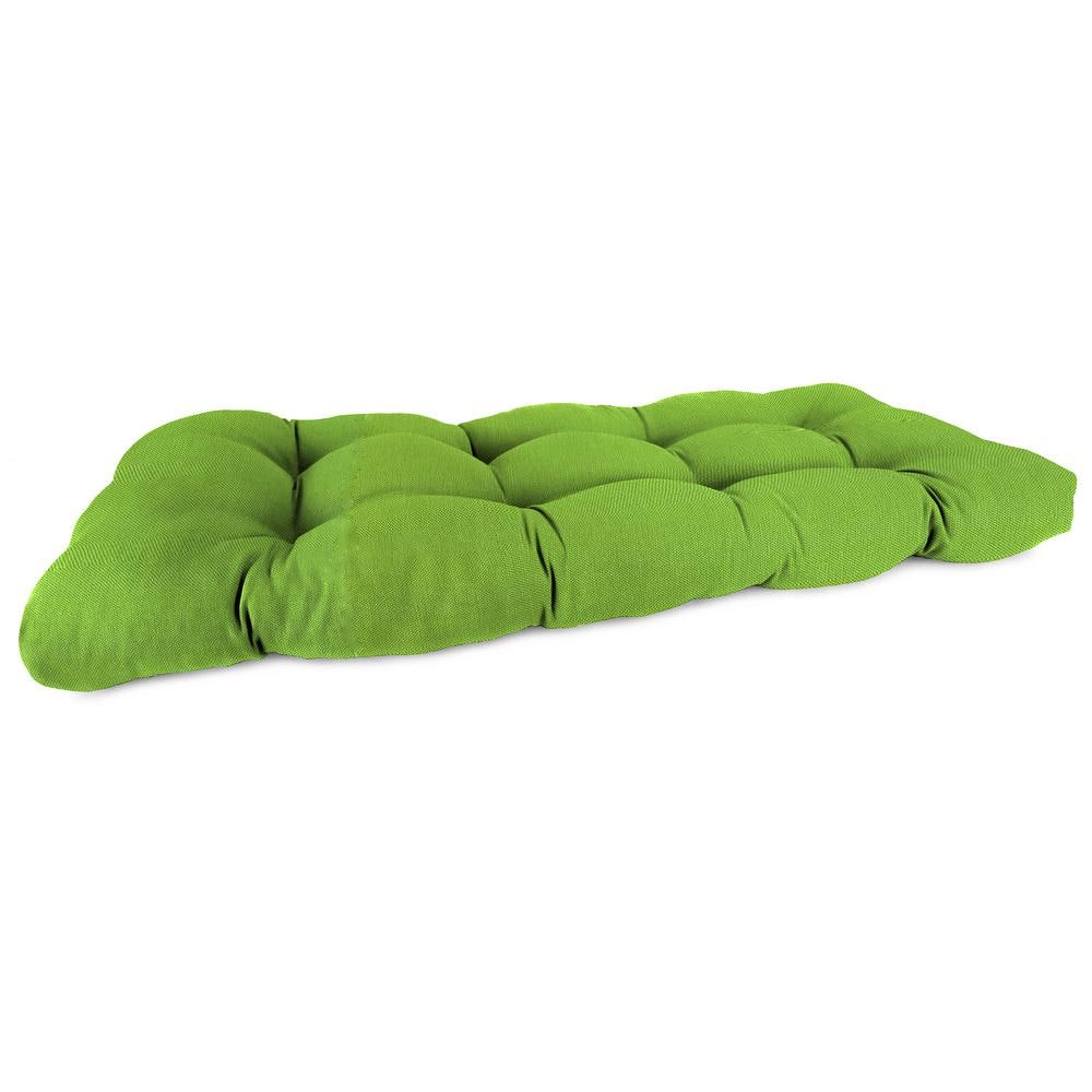 44 in. L x 18 in. W x 4 in. T Outdoor Wicker Settee Bench Cushion in Veranda Citrus price history on PriceWatchPro