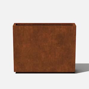 Rust Corten Span Medium Steel Metal Rectangular Planter