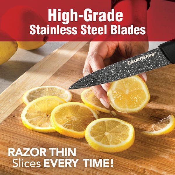 Granitestone Nutriblade Knife Set, High Grade Professional Chef Kitchen  Knives Set, Knife Sets Toughened Stainless Steel w Nonstick Mineral  Coating