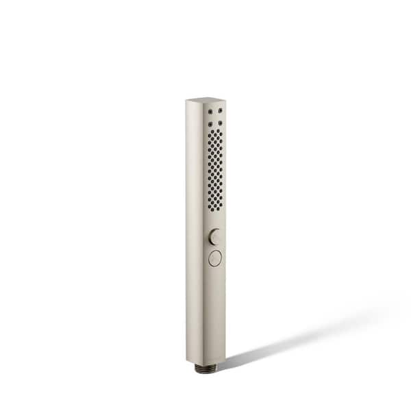 KOHLER Shift+ Square 2-Spray Handheld Showerhead with Katalyst Air-Induction Technology in Vibrant Brushed Nickel