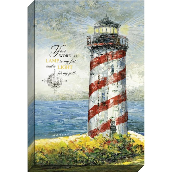 Unbranded Living Water "Your Word Is A Light" By Carpentree Canvas