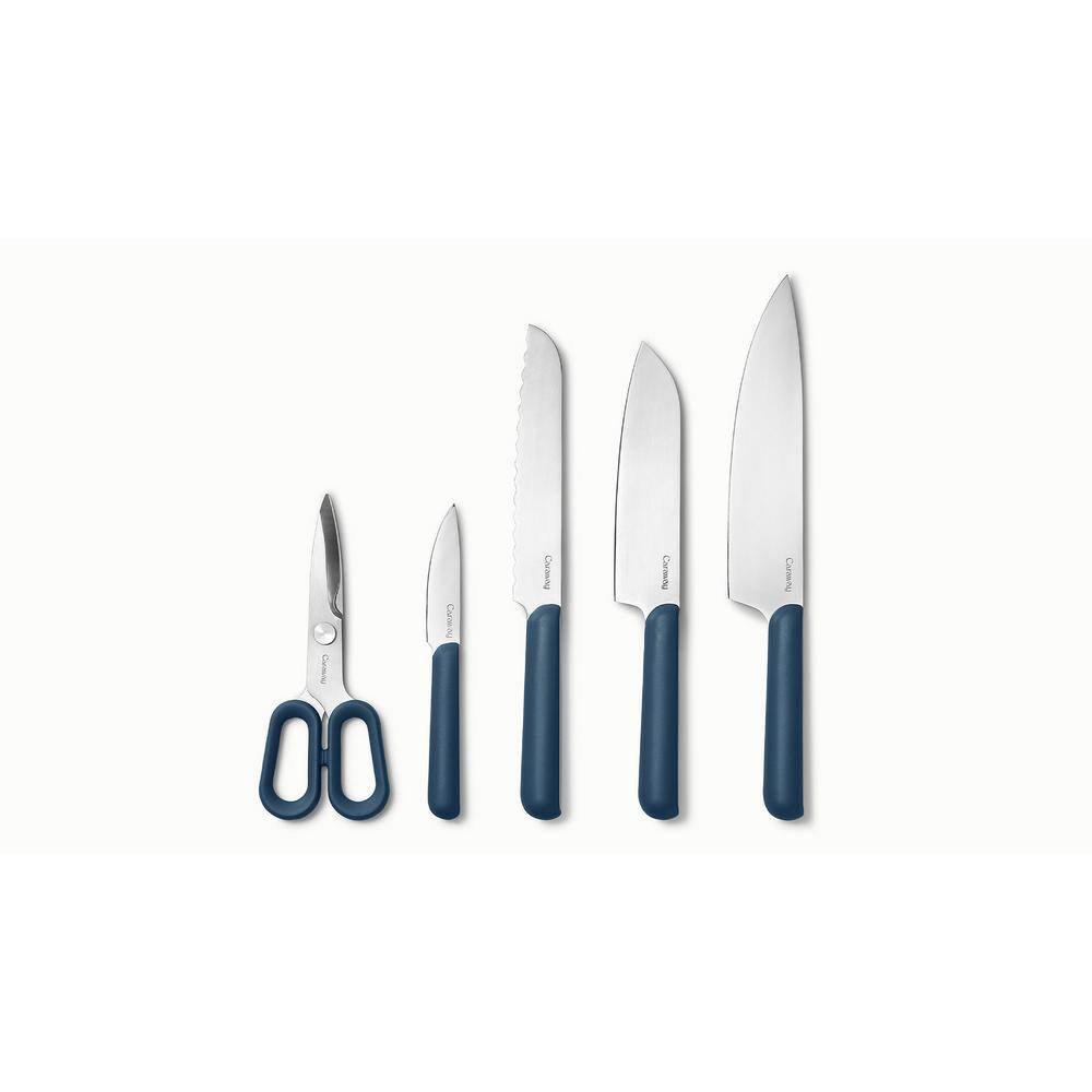 Navy and Light Wood 14-Piece Kitchen Prep Set