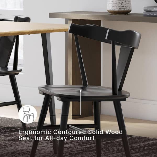 Signature DESIGN BY ASHLEY Gretlynn Black Wood Side Chair Set of 2
